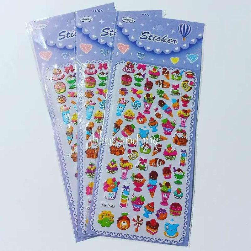 

Sticker Anak Stiker Timbul Kue dan Makanan