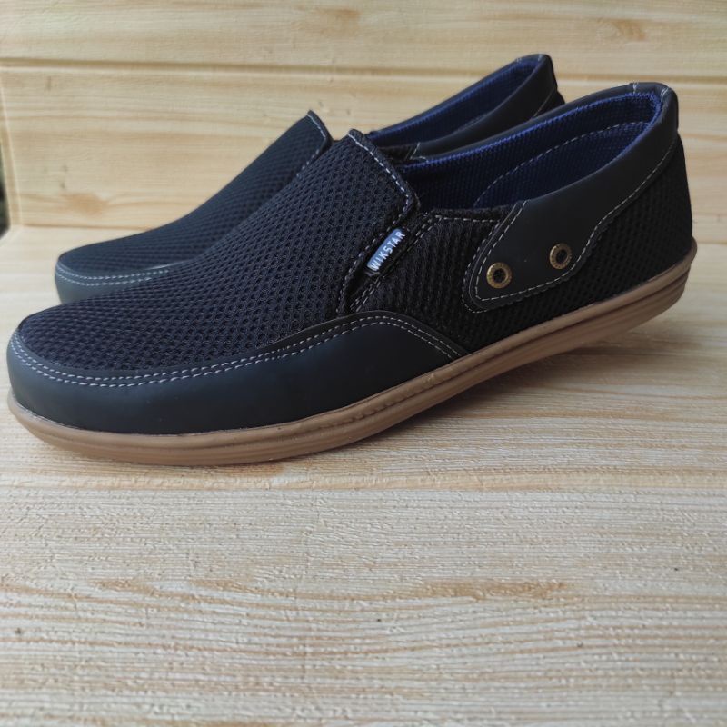 Sepatu Pria Kulit Slip On Kasual Formal Kerja Kantoran Sol Karet Sintetis Premium