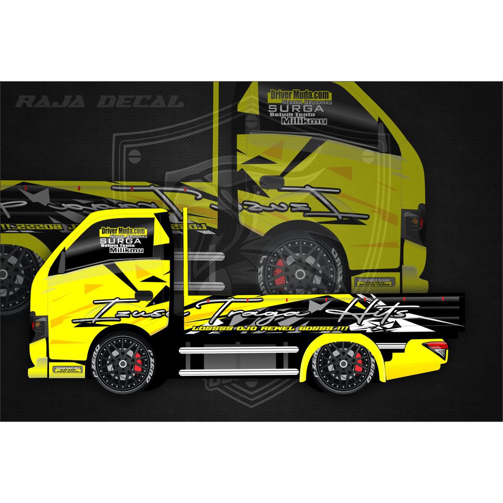 Decal Sticker Isuzu Traga Disian Custom Minimalis Traga Hits
