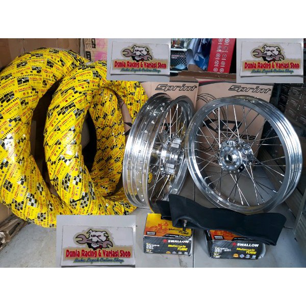 BRILIANT Velg Sepaket Tiger Revo Rossi sprint XD polis Lebar 250-350 Ring 17 Velg tapak lebar