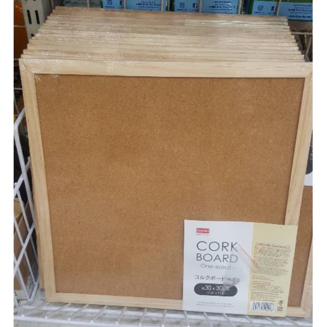 Daiso Cork board / papan kayu tipis untuk tempelan memo Shopee Indonesia