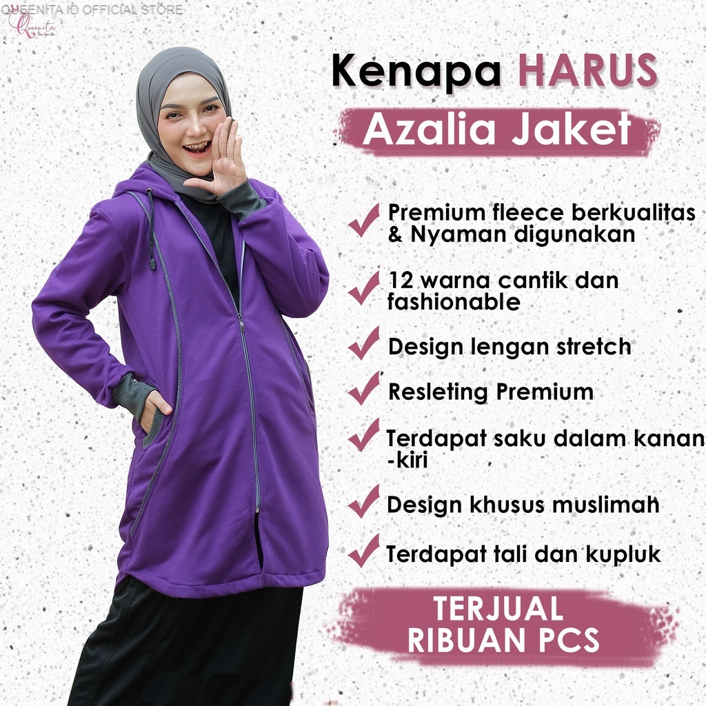 Jaket Sweater Jacket Outwear Wanita Muslimah Jaket Perempuan Panjang Terbaru