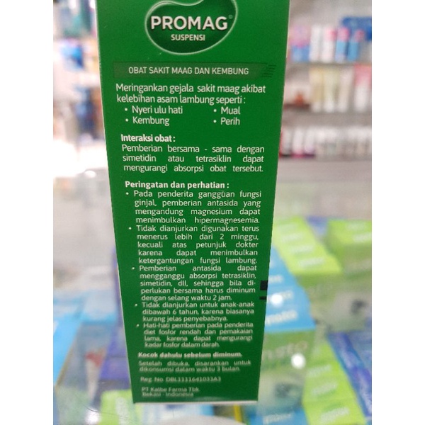 Promag Suspensi 60ML / Sakit Maag / Asam Lambung / Promag