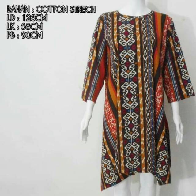 Dress Batik Tenun Wanita Bigsize 6420