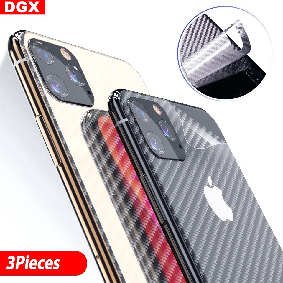 Stiker Pelindung Layar Belakang Bahan Carbon Fiber Untuk Iphone 11 Pro Max Xr Xs Max 6 6s 7 8 Plus