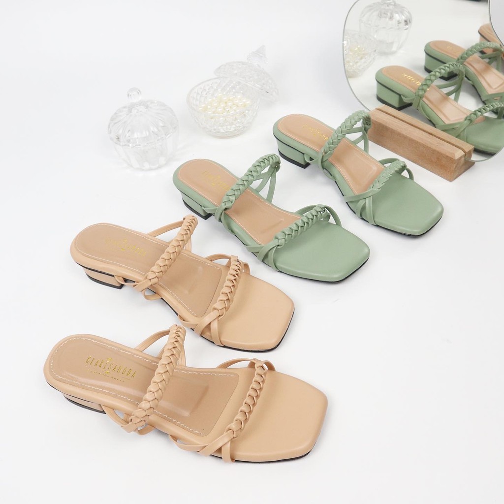 GLARISAMODA Calista sandal heels 3Cm/ Heels kepang empuk