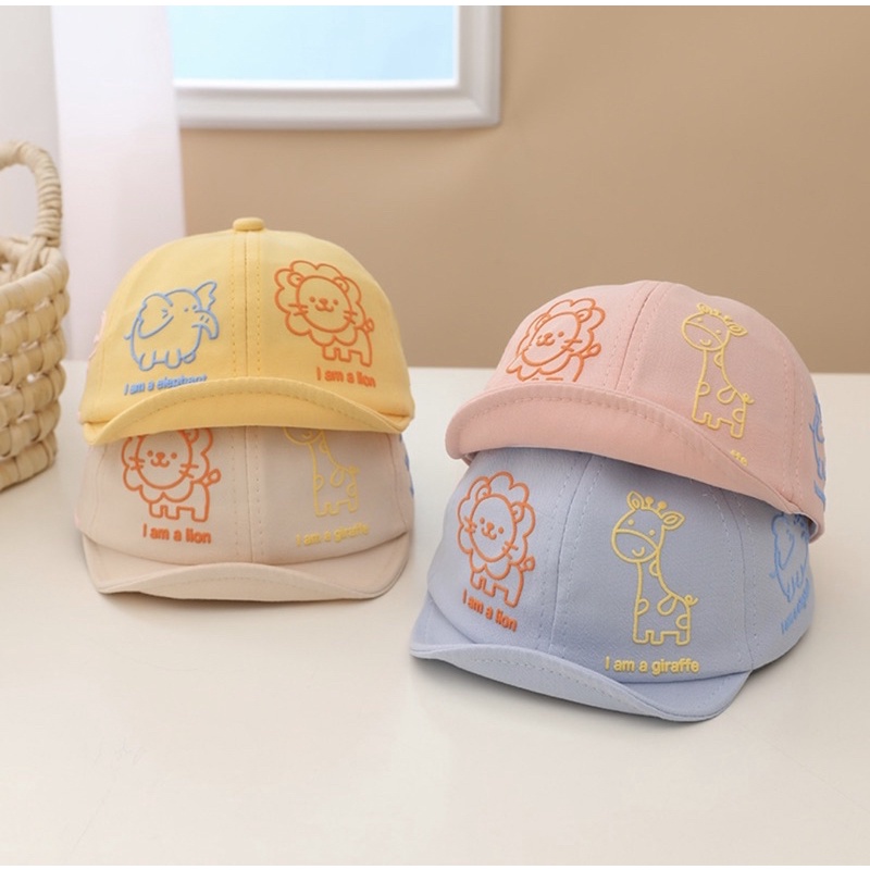 Topi Baseball Anak Bayi Model Four Animals / Baby Baseball Hat Cap