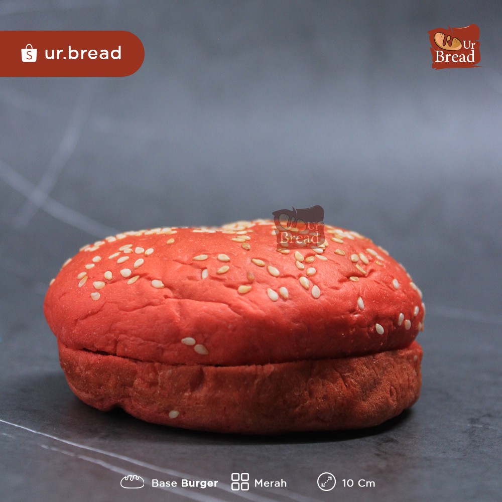 Roti Burger Merah 10cm | Base Burger 10cm Red