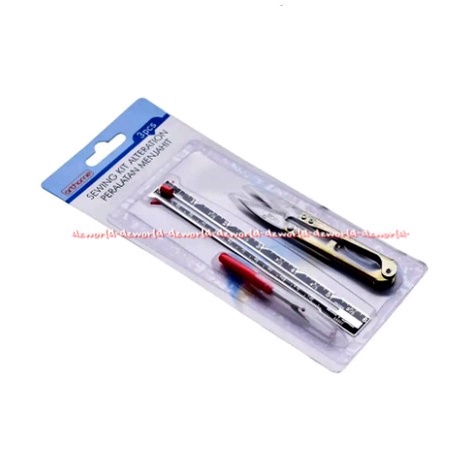 Arthome Sewing Kit Alteration Peralatan Menjahit Gunting Alat Jahit Set Isi 3 Pcs Jarum Penanda Penggaris Gunting Kecil Perkakas Art Home
