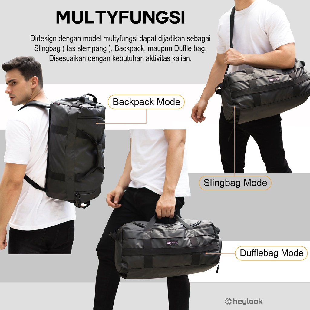 Tas Travel Bag Waterproof Tas Travel Jumbo Besar Tas Trevel Selempang Jinjing Ransel Tas Outdoor Olahraga Gym Futsal Pulkam Mudik Anti Air