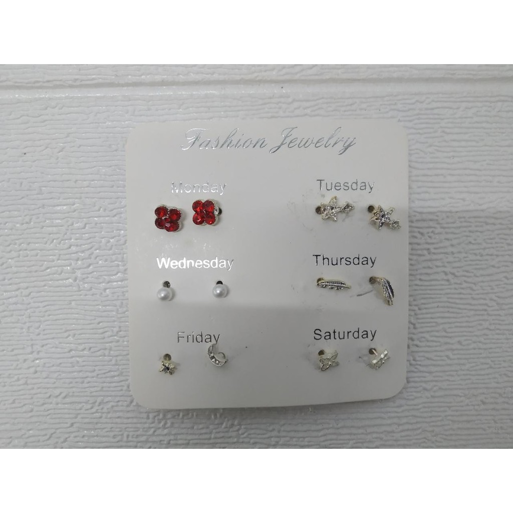 ❤️GTB❤️ A022 Anting Aksesoris Fashion Mutiara Earrings Wanita 6 Pasang Tusuk Simple GayaKorea import-7