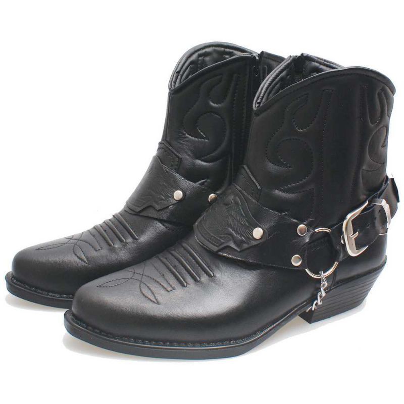 SEPATU BOOT JANGGLE PRIA BOOTS COWBOY BOOTS BIKERS KULIT ASLI