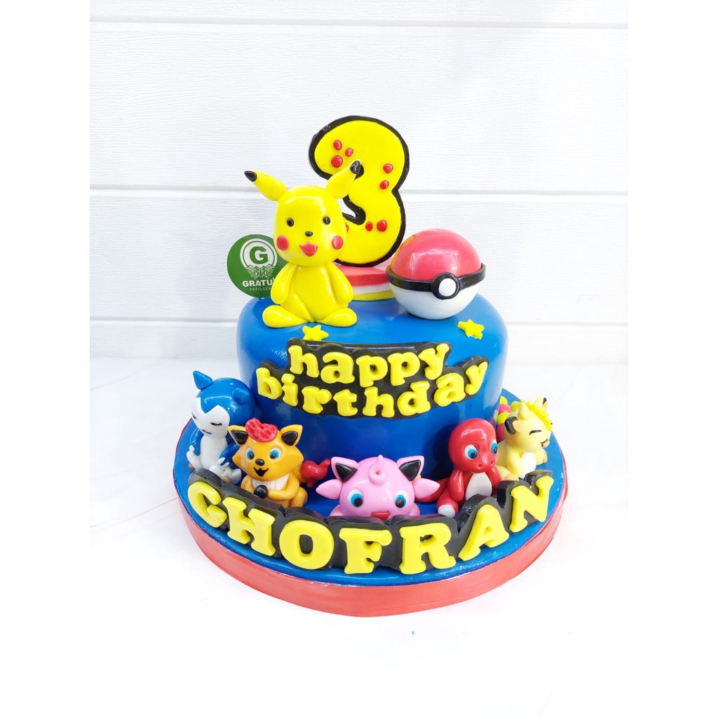 

kue ulang tahun pokemon uk 15cm