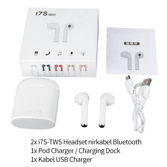 Headset bluetooth i7S TWS / Macaroon TWS i12 - Earphone bluetooth