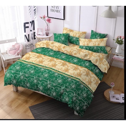 Sprei motif green floral