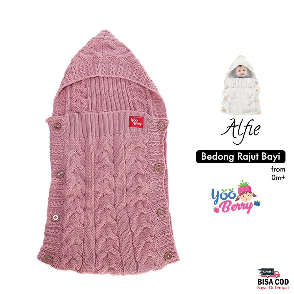 YooBerry Bedong Rajut Selimut Bayi Alfie Baby Swaddle 0m+ Berry Mart