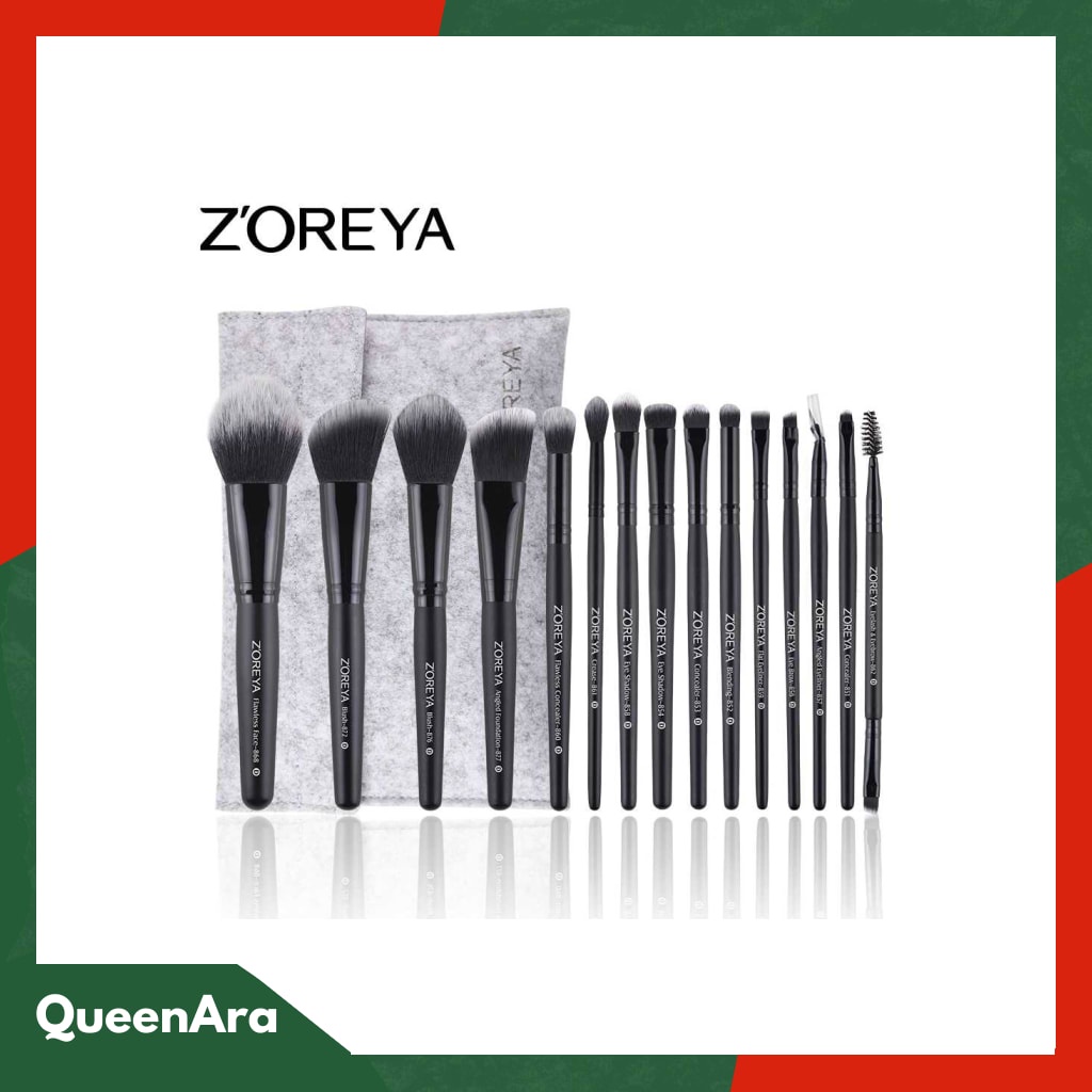 Zoreya Brush Make Up 15 Set dengan Pouch - ZZ1