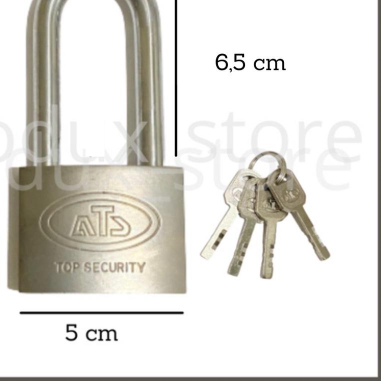 Kunci gembok pagar ATS 50 MM leher panjang besar/ gembok pager