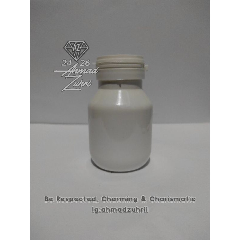 Botol Kapsul Bulat 60 Putih - Botol Kapsul isi 60 Bulet - Botol Obat - Tempat Isi Kapsul 60 Bulat