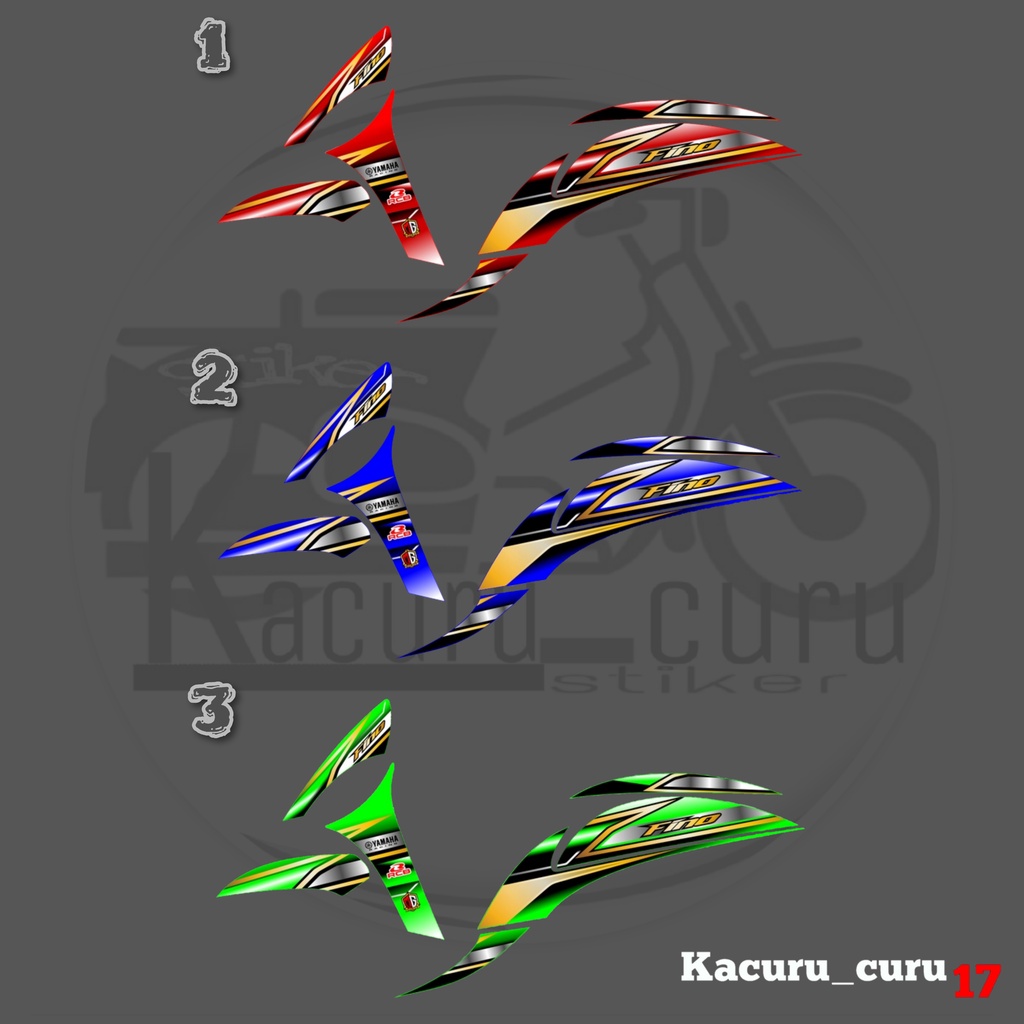 Stiker Motor Striping Variasi Yamaha Fino 125/110/Sporty/Premium/Grande - Stiker Motor Variasi FINO 