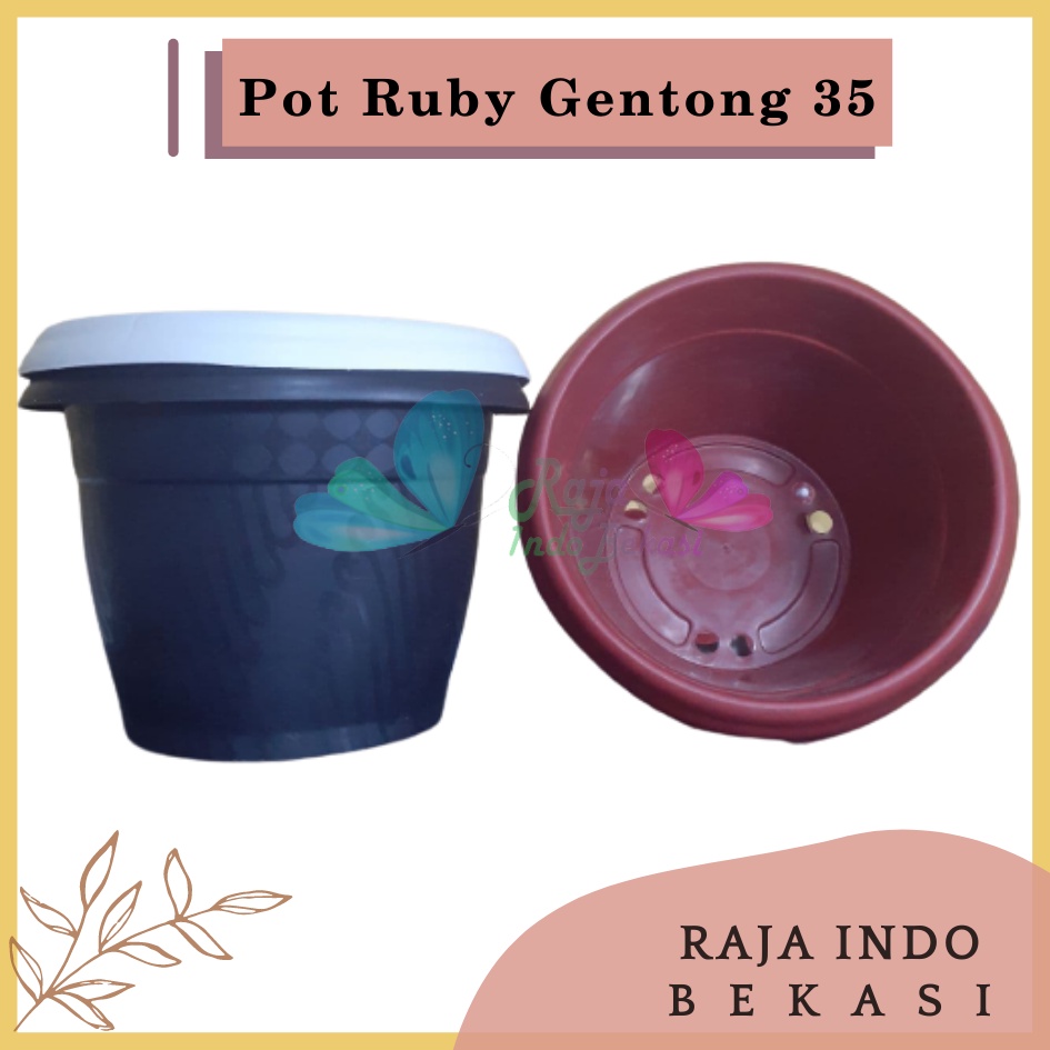 Pot Gentong VINCA 35 Putih Hitam Coklat Pot Tanaman Plastik Bunga Jumbo Besar Murah Grosir 40 cm Pot Tulip 45 20 30 Galaxy 25 40-Pot Bunga Putih 35 Strawberry | Pot Tanaman Plastik Besar