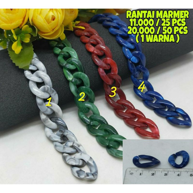 Rantai Plastik Rantai Marmer Akrilik Rantau Marmer
