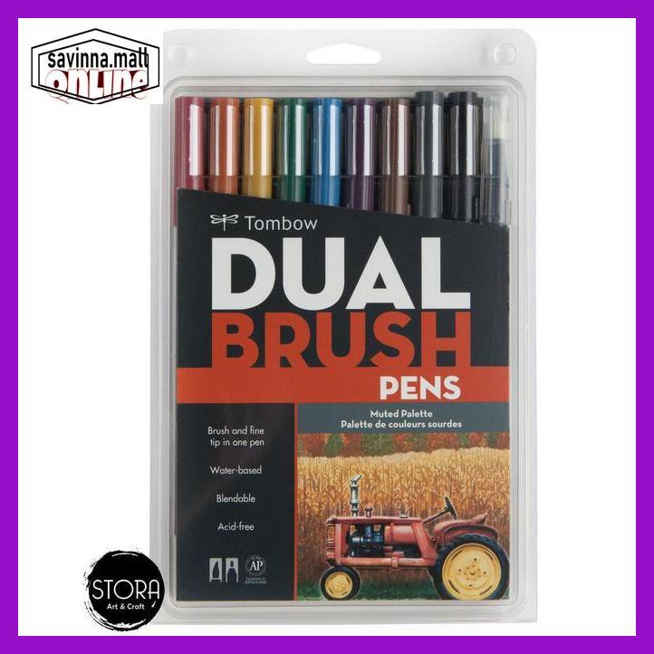 

U0Uo879- Tombow Dual Brush Pen Set 10 - Muted Palette Y7Ry688-