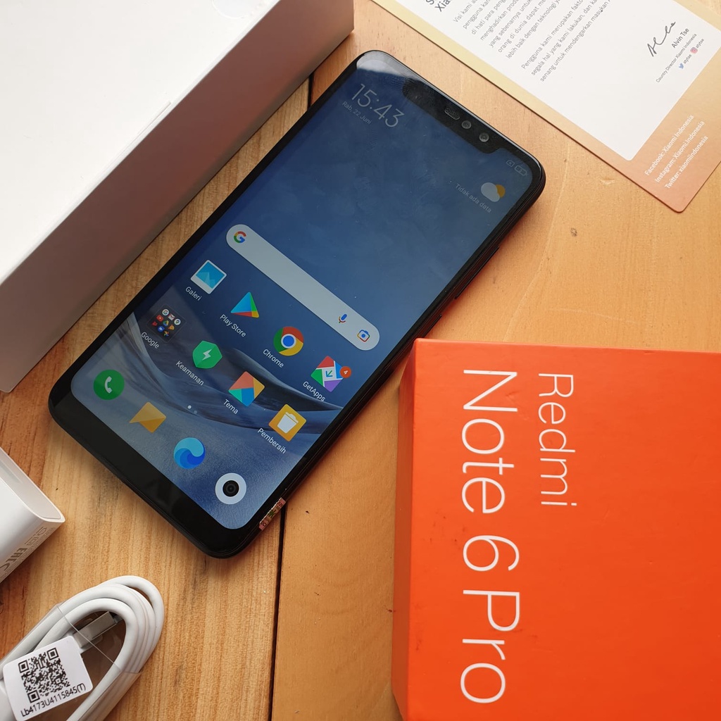 XIAOMI REDMI NOTE 6 PRO SECOND HANDPHONE SECOND HP SEKEN HP BEKAS HP MURAH