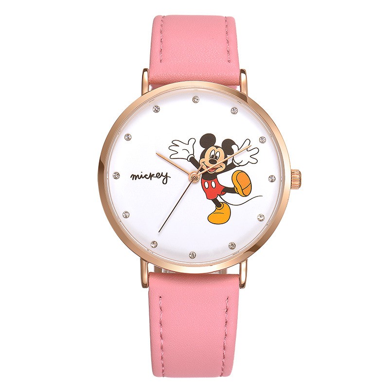 Disney Ori MS1189 Mickey Mouse Jam Tangan Wanita Perempuan Remaja Dewasa Pink