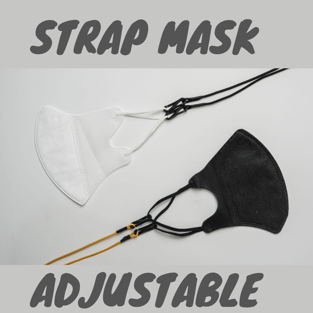 GROSIR Kalung Strap Konektor Strap Maker Tali Masker Gantungan Masker Hijab Stopper HITAM