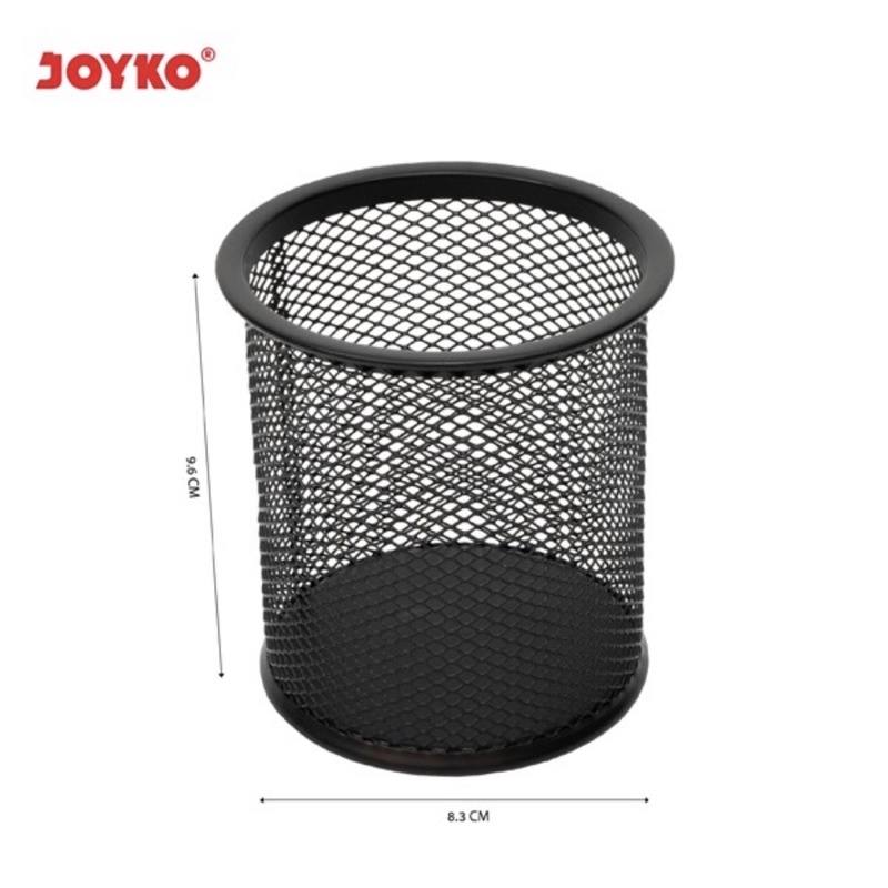 JOYKO DESK SET - TEMPAT PEN / PEN HOLDER / ORGANIZER / TEMPAT ALAT TULIS JAL / JARING DS-16 - BLACK PINK BLUE GREEN BLACK ROUND SQUARE / BULAT KOTAK