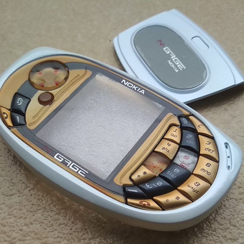 Kasing Case Casing Nokia N-gage QD couple gold putih