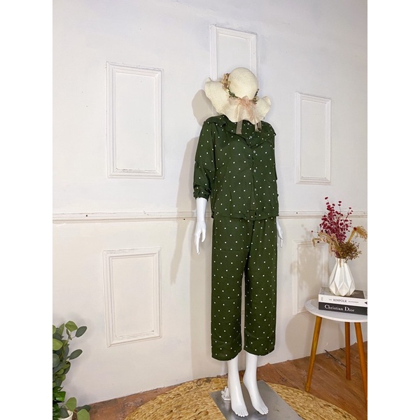 ONE SET RAYON FULL KANCING (PILIH MOTIF) / PIYAMA RAYON WANITA MURAH / PAJAMAS BUSUI / DAILY SET-KC 3