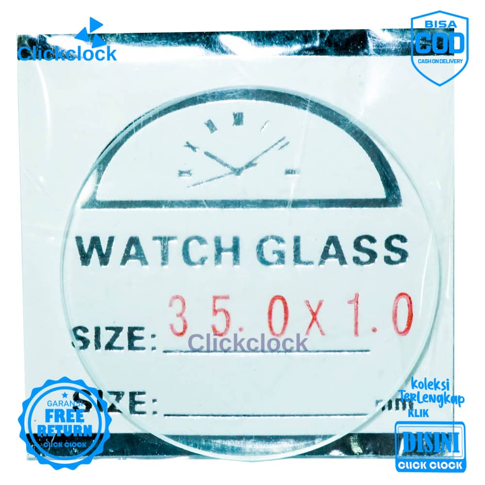 Kaca Jam Kaca Bahan Watch Glass PNC-350 Murah 3,5 cm