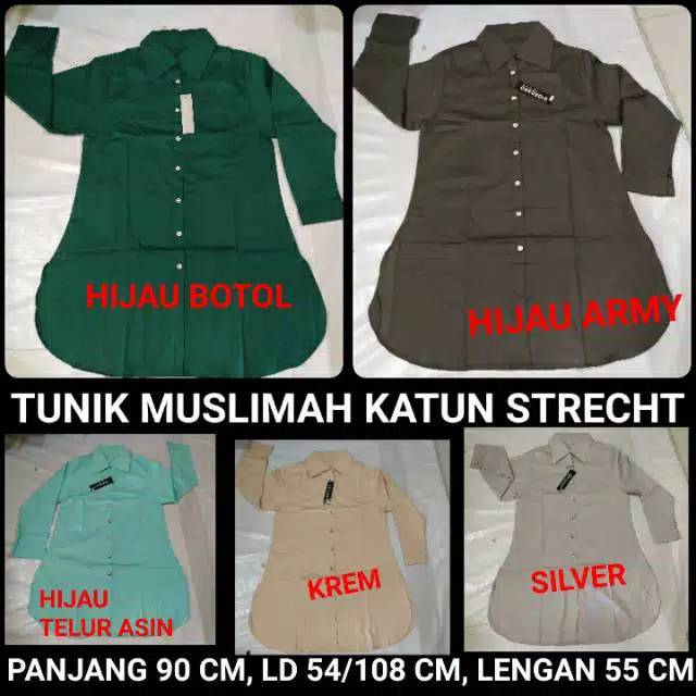 TUNIK MUSLIMAH/ATASAN PANJANG WANITA/KEMEJA MUSLIMAH
