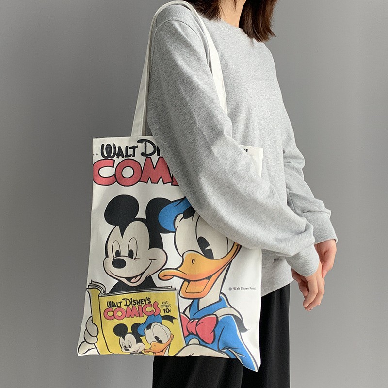 TC-84 tas kanvas canvas wanita import shoulder bag bahu korea jepang mickey