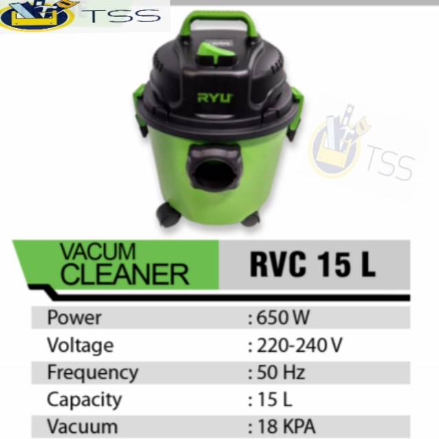 RYU Mesin Vacum Cleaner  3 In 1 Basah Kering Multifungsi Alat Penyedot Debu Sedot Tiup RVC 15L MURAH ORIGINAL BERGARANSI