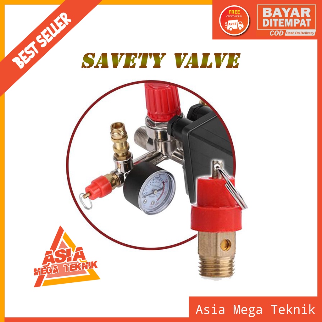 YUKIDO Savety valve 1/4" Check valve drat dalam kompresor check otomatis untuk kompresor