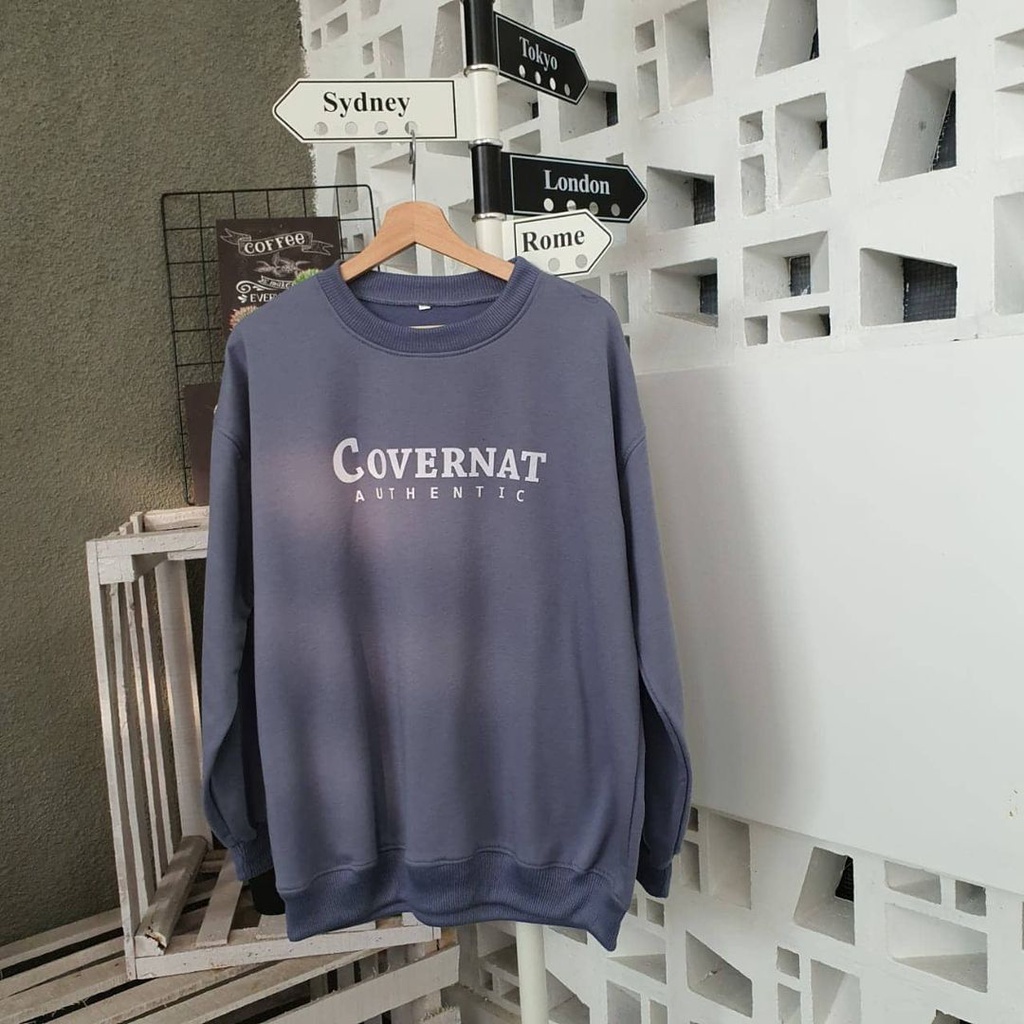 Convernat XXL Sweater Atasan Pria Wanita Gaya Kekinian Bahan Fleece