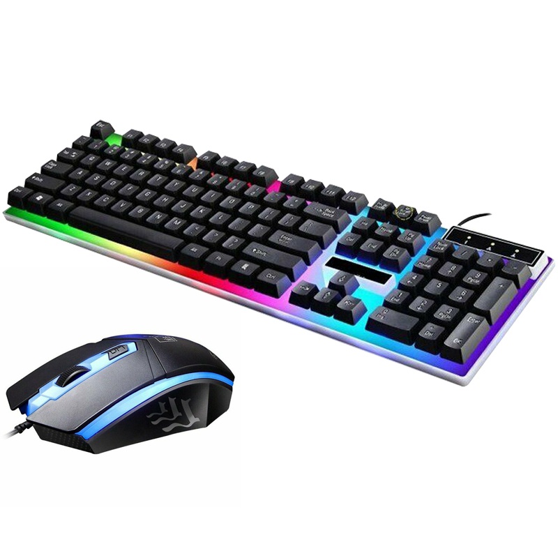 paket mouse Keyboard Combo Gaming RGB LED keyboard rgb murah keyboard game keyboard gamer keyboard gamers keyboard gamen