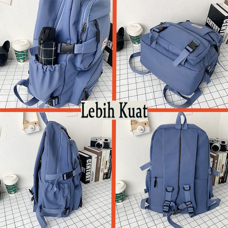 【COD】Tas ransel wanita tas pria Ransel sekolah tas laptop Paket berkapasitas besar tas wanita