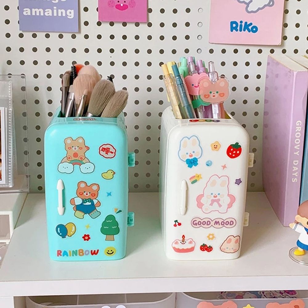 ELEGANT School Supplies Refrigerator Pen Holder Office Desk Organizer Pencil Case Desk Accessories Creative Kawaii Storage Tube Storage Box Large-capacity Pen Storage Stand/Multicolor