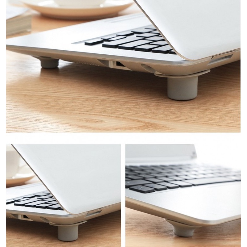 4pcs / Set Bracket Kaki Exhaust Pad Non slip Penghilang Lelah Untuk Laptop Notebook Komputer