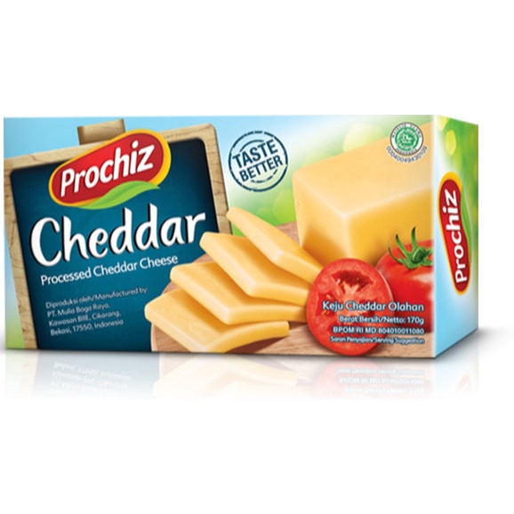 

Keju- Cheese Keju Cheddar Prochiz Premium 170 Gr -Keju.