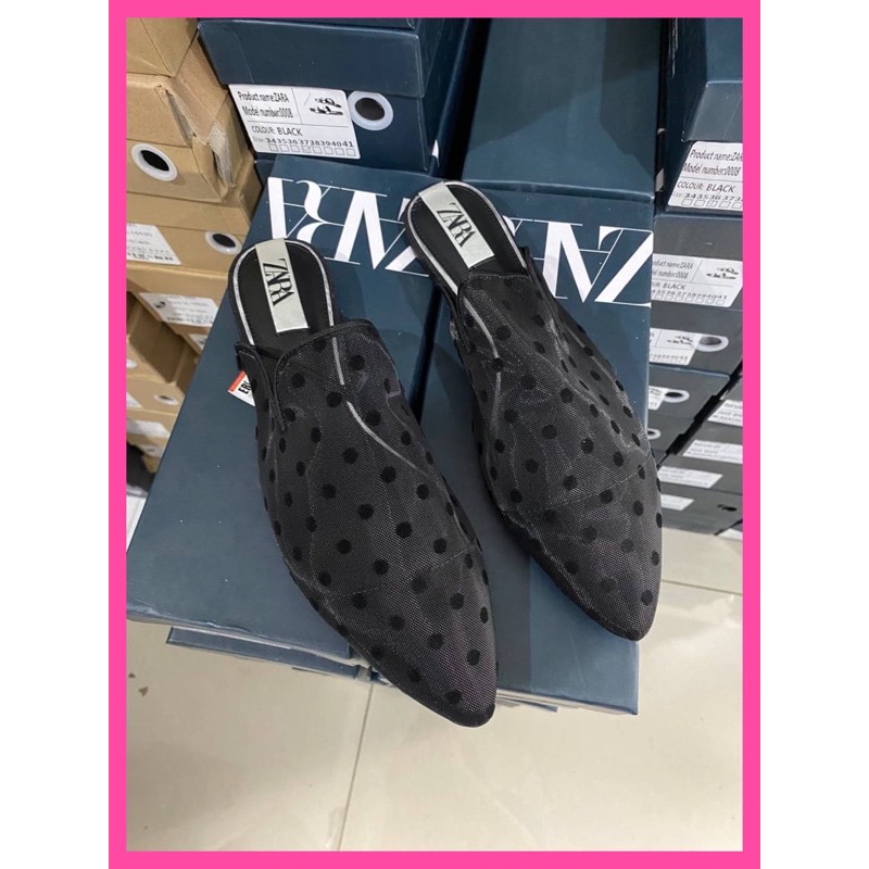 ZARA  - 174 BLACK MESH(LOAFERS ) SEPATU WANITA
