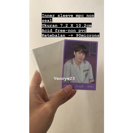inner sleeve mpc non seal/ inner sleeve mpc tanpa perekat/ mini photocard sleeve/ inner sleeve mpc 7