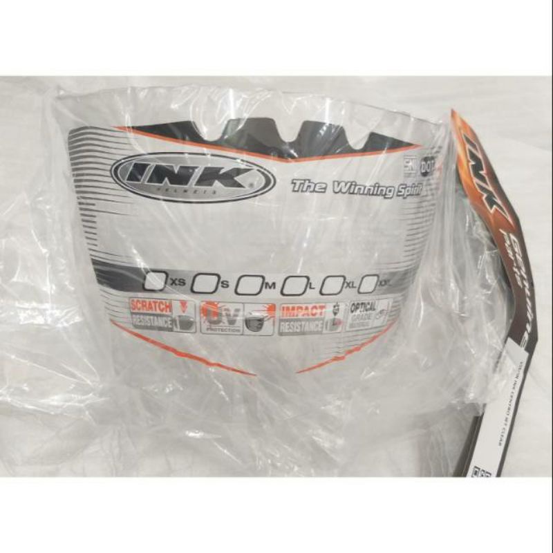 Kaca Helm ink centro original bening