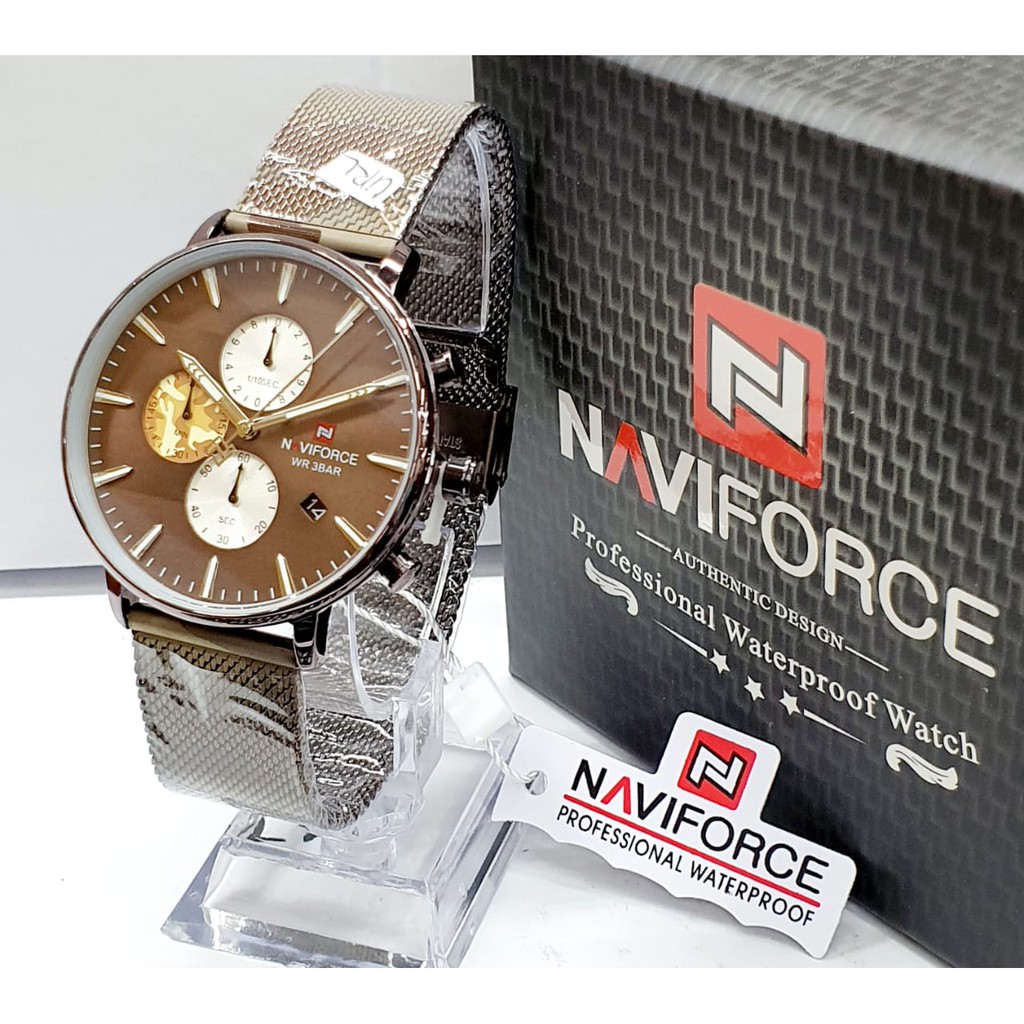 NAVIFORCE .JAM TANGAN PRIA ORIGINAL .NAVIFORCE RANTAI PASIR NF ORIGINAL