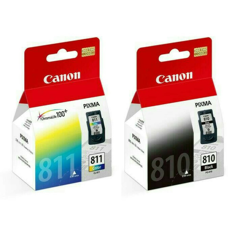CANON INK CARTRIDGE PG810 BLACK, CL811 TRI-COLOR ORIGINAL