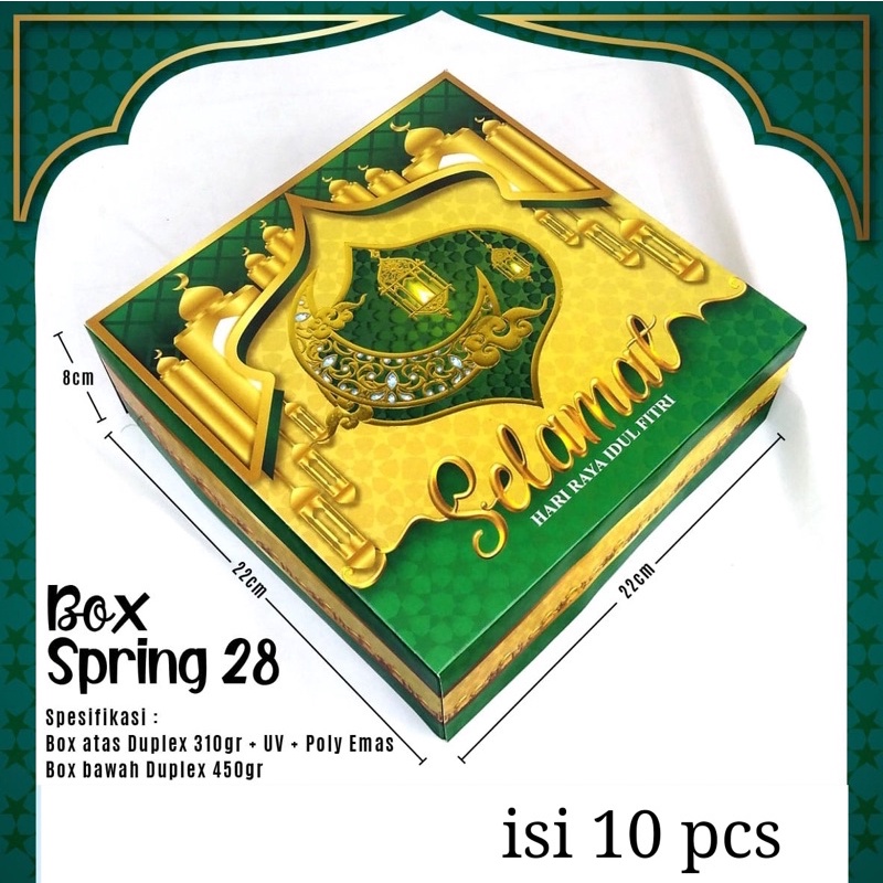 

SALE Kotak kue cake box idul fitri spring #28 isi 10 pcs